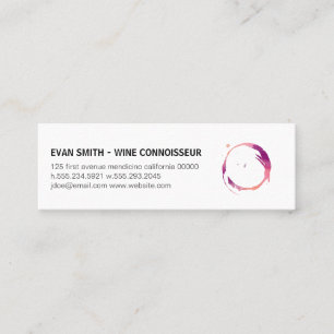 Colourful Wine Stain Mini Business Card