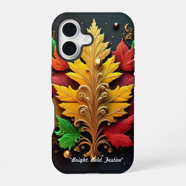 "Colourful Winter Charm" iPhone 16 Case (Back)
