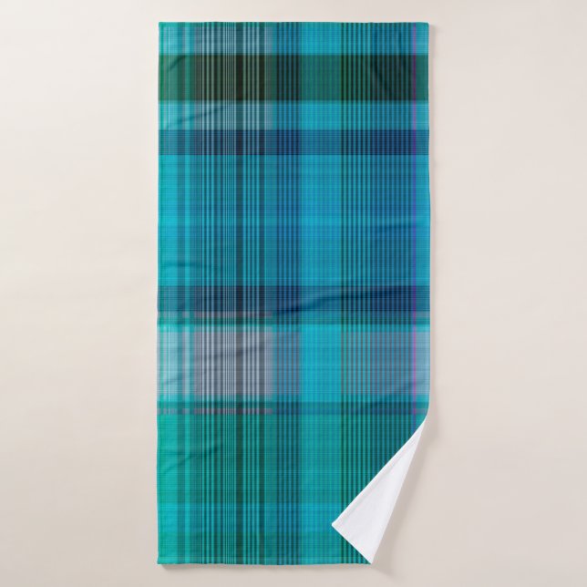 Colourful winter masculine seamless plaid texture. bath towel (Bath Towel)