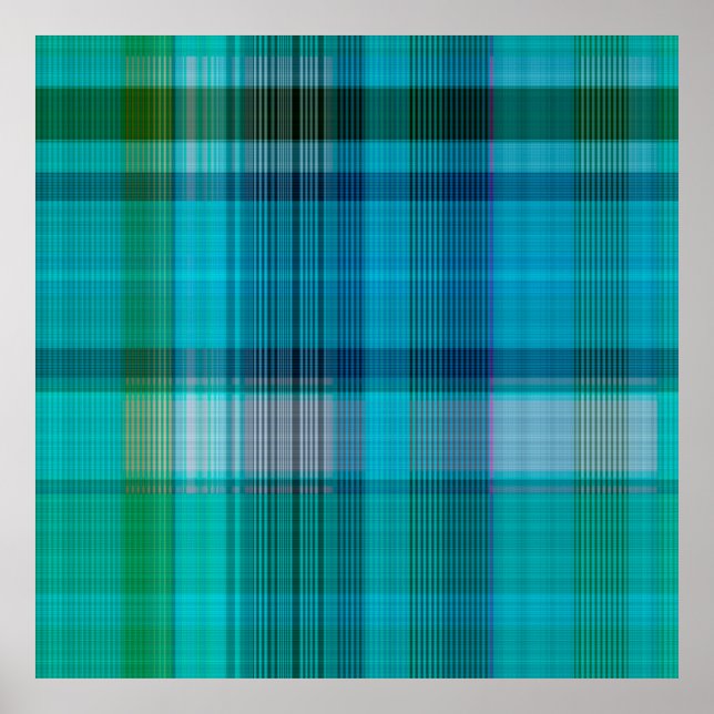 Colourful winter masculine seamless plaid texture. poster (Front)