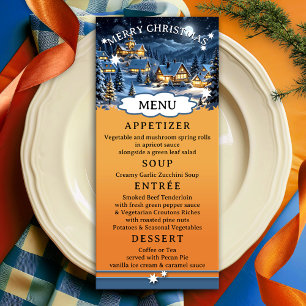 Colourful Winter Wonderland Christmas Menu