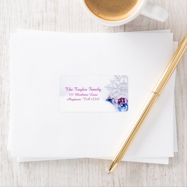 Colourful Winter Wonderland Holiday Address Label (Insitu)