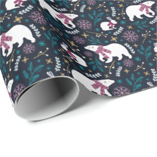 Colourful Winter Wonderland Wrapping Paper
