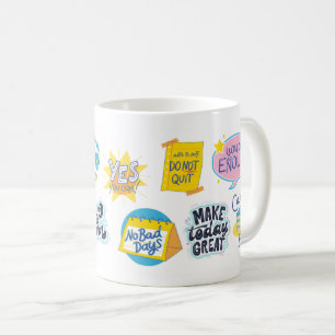 Colourful Wisdom Bubble Quotes Collectable Coffee Mug