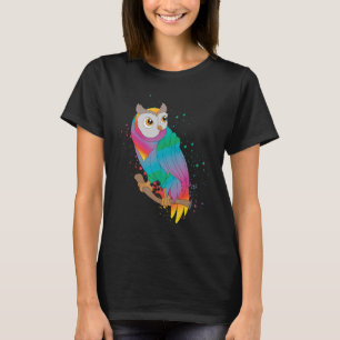 Colourful Wise Bird Forest Animal Cute Owl 1 T-Shirt