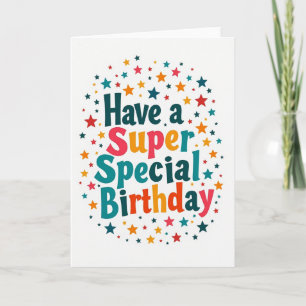 Colourful Wish Birthday Card