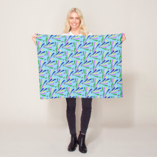 Colourful Wisps Pattern Fleece Blanket