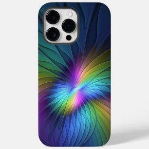 Colourful With Blue Modern Abstract Fractal Art Case-Mate iPhone 14 Pro Max Case