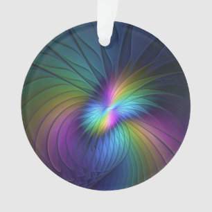 Colourful With Blue Modern Abstract Fractal Art Ornament