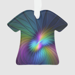 Colourful With Blue Modern Abstract Fractal Art Ornament