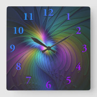 Colourful With Blue Modern Abstract Fractal Art