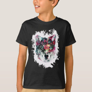 Colourful Wolf Art T-Shirt