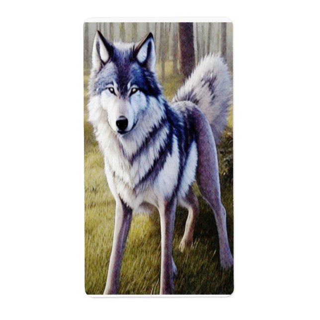 Colourful Wolf Standing    (Front)