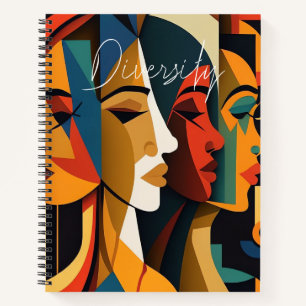 Colourful Women Faces  Notebook