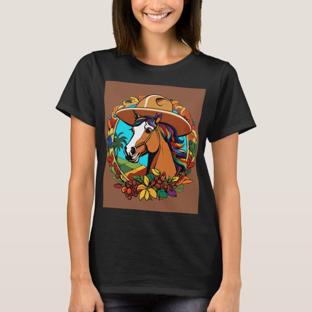 Colourful womens tshirt for animal lovers (Front)