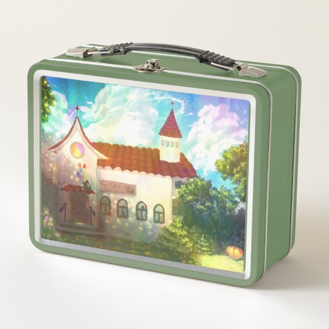 Colourful Wonderful Lunchbox with digital art (Front)