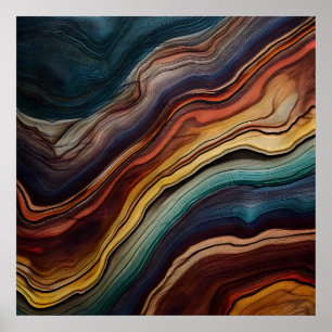 Colourful Wood Art Poster