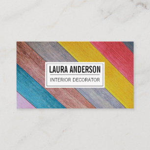 Colourful Wood Boards   Designer Business Card