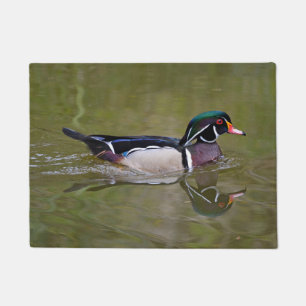 Colourful wood duck doormat