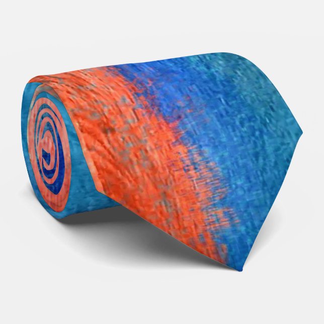 Colourful Wood Grain #3 Tie (Rolled)