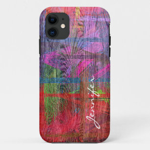 Colourful Wood Grain Texture iPhone 11 Case