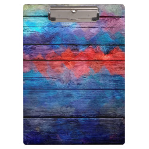 Colourful Wood Vintage #2 Clipboard
