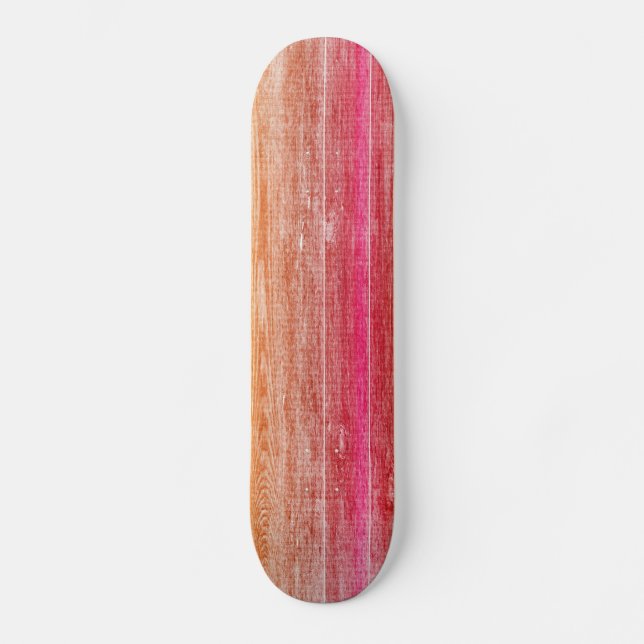 colourful wood wall skateboard (Front)