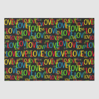 Colourful Words Of Love Tissue Paper