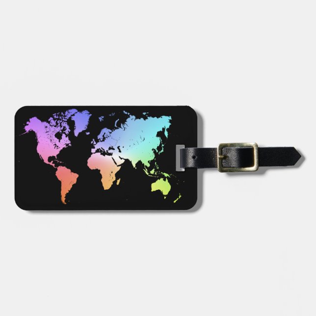 Colourful World Luggage Tag (Front Horizontal)