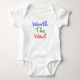 Colourful Worth The Wait Baby Bodysuit