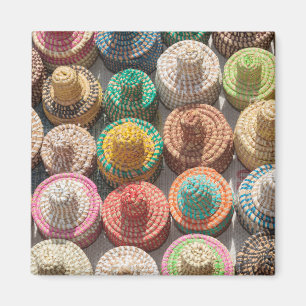 Colourful Woven Hats Magnet