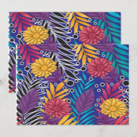 Colourful wrapping paper featuring creative floral