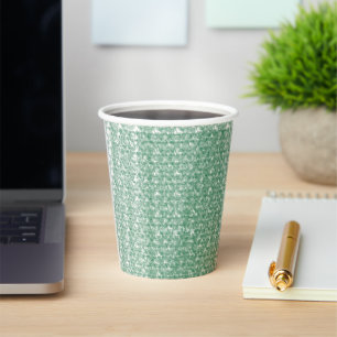 Colourful wrapping paper with a repeating pattern  cups