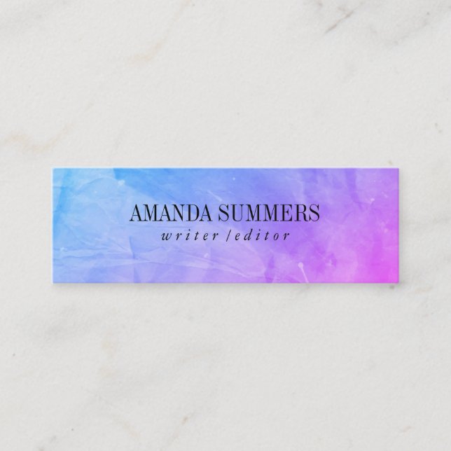 Colourful Wrinkle Texture Mini Business Card (Front)