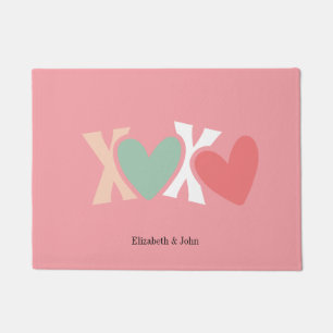 Colourful "XOXO" Valentine's Day   Doormat