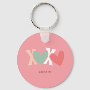 Colourful "XOXO" Valentine's Day Key Ring