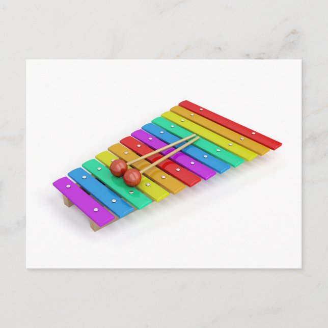 Colourful xylophone postcard (Front)
