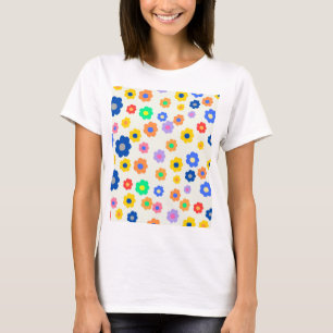 Colourful Y2K Small Flower Indie Pattern T-Shirt