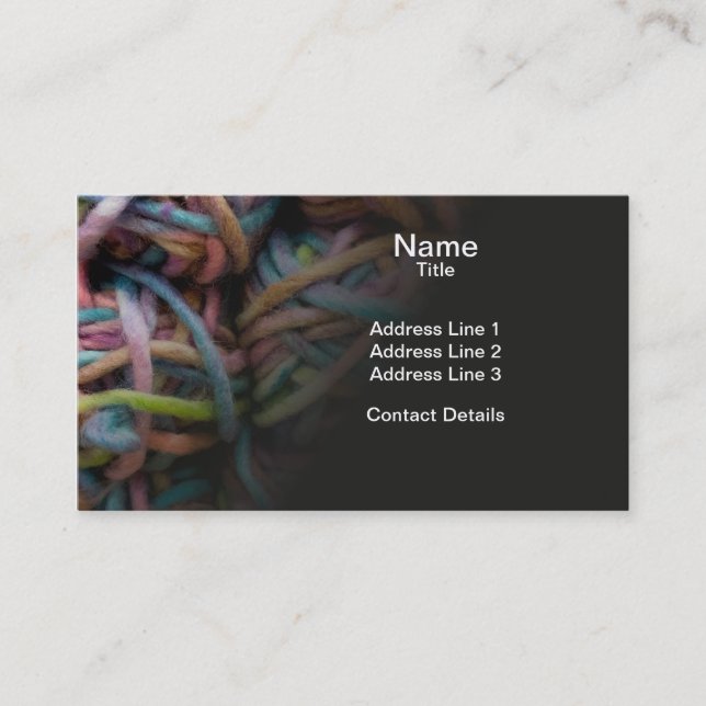Colourful Yarn Business Card (Front)