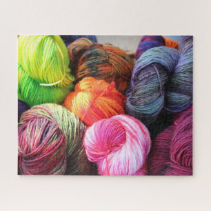 Colourful Yarn Skeins for Knitting, Crochet   Jigsaw Puzzle