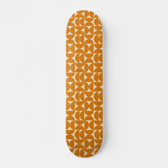 Colourful Yellow Geometric Patterned  Skateboard (Front)