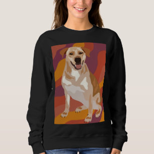 Colourful Yellow Lab Print Sweatshirt