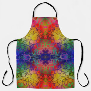 Colourful Yellow Orange Purple Mosaic Abstract Apron