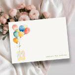 Colourful Yellow Red Green Balloons Kids Birthday Card<br><div class="desc">If you need any other matching product or customisation,  kindly message via Zazzle.</div>