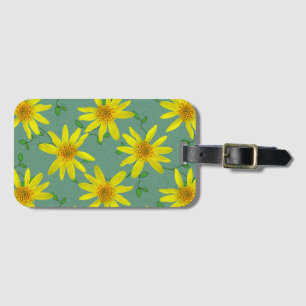 Colourful Yellow Wildflowers on any Colour Luggage Tag