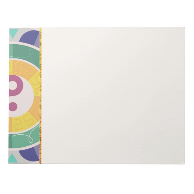 Colourful Yin Yang Pattern Notepad (Front)