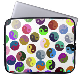 Colourful Ying Yang Pattern Laptop Sleeve