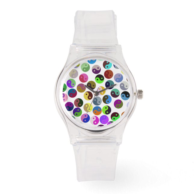 Colourful Ying Yang Pattern Watch (Front)