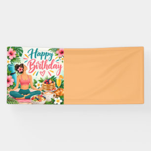 Colourful Yoga and Brunch Party Banner