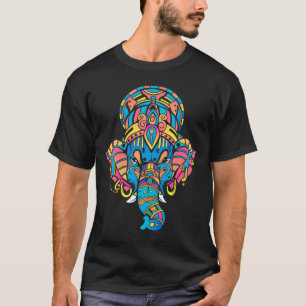 Colourful Yoga Hinduism Hindu Figurine Ganesha T-Shirt